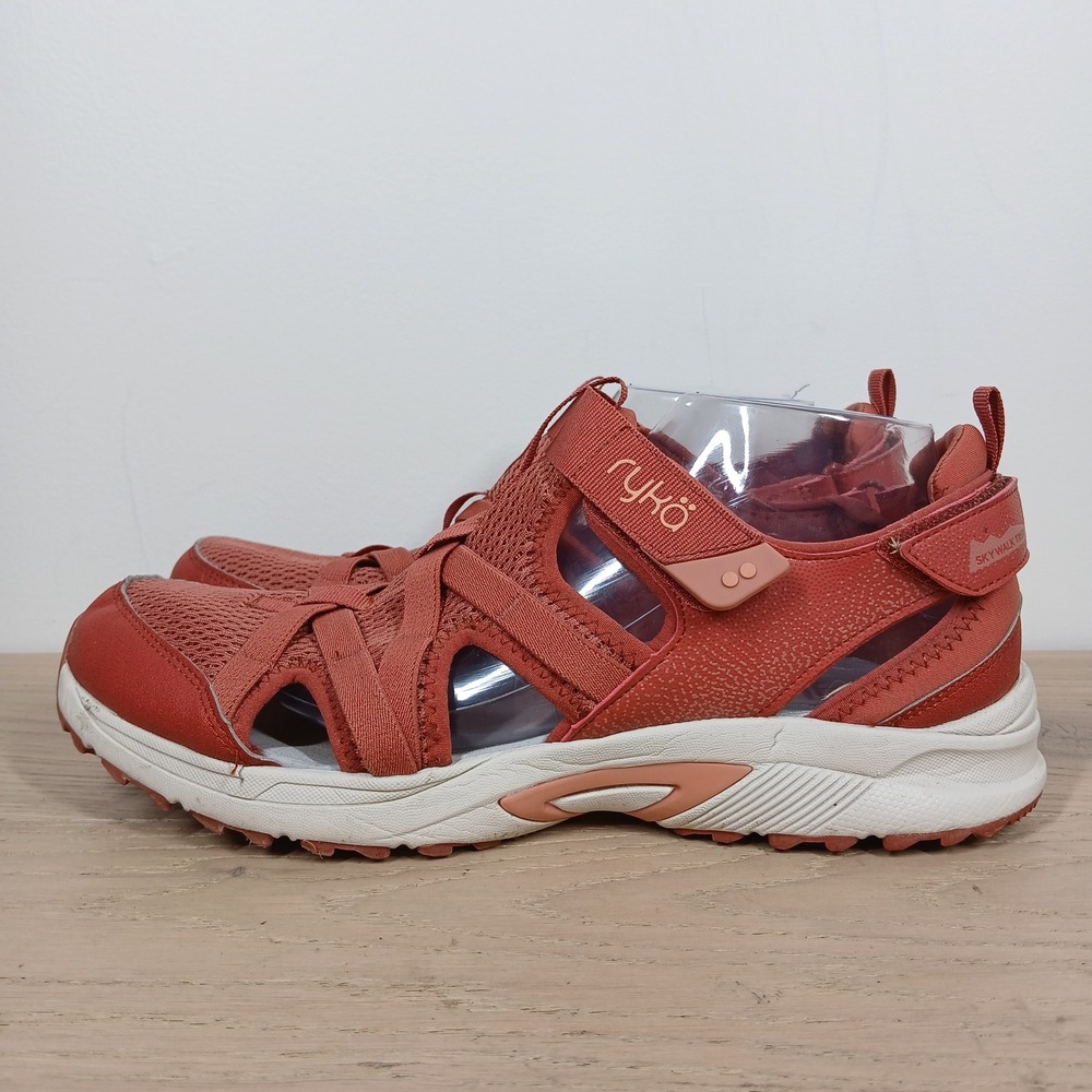 Ryka Sandals Womens 11 Red Fabric Athletic Fisherman Sport Walking Trail Comfort